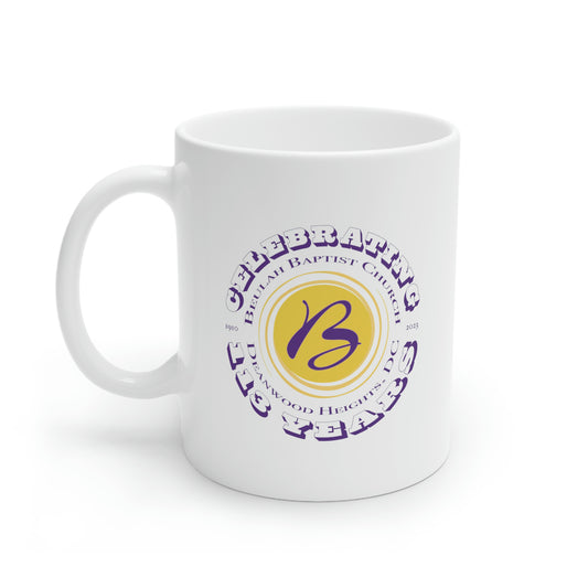 Birthday - -White Ceramic Mug, 11oz and 15oz