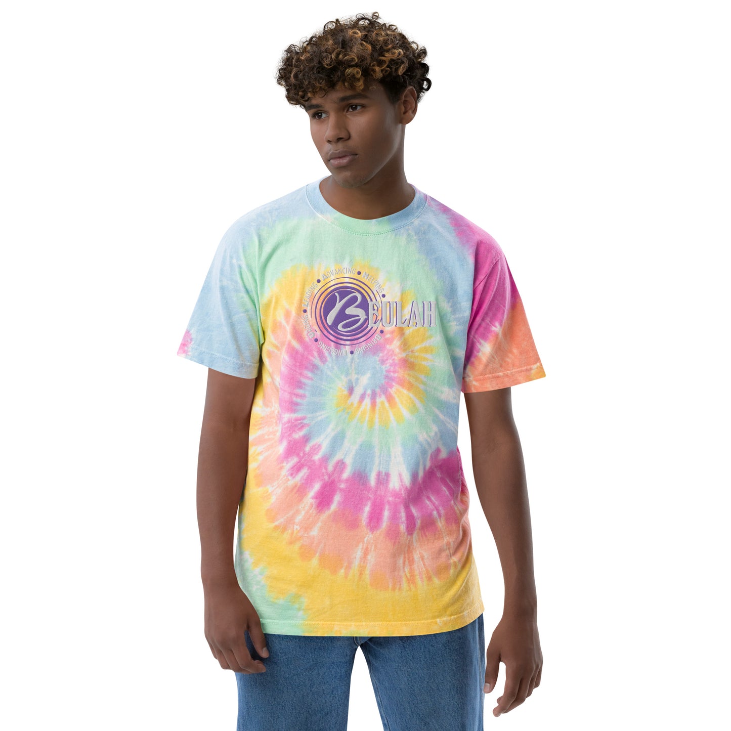 Logo - Oversized tie-dye t-shirt