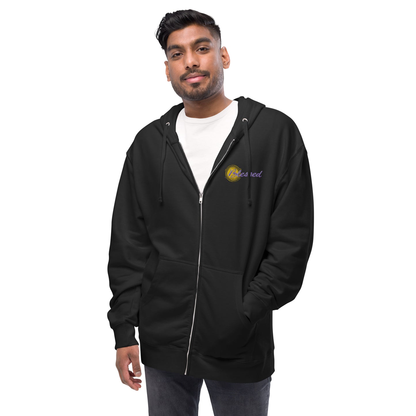 Blessed - Unisex fleece zip up hoodie