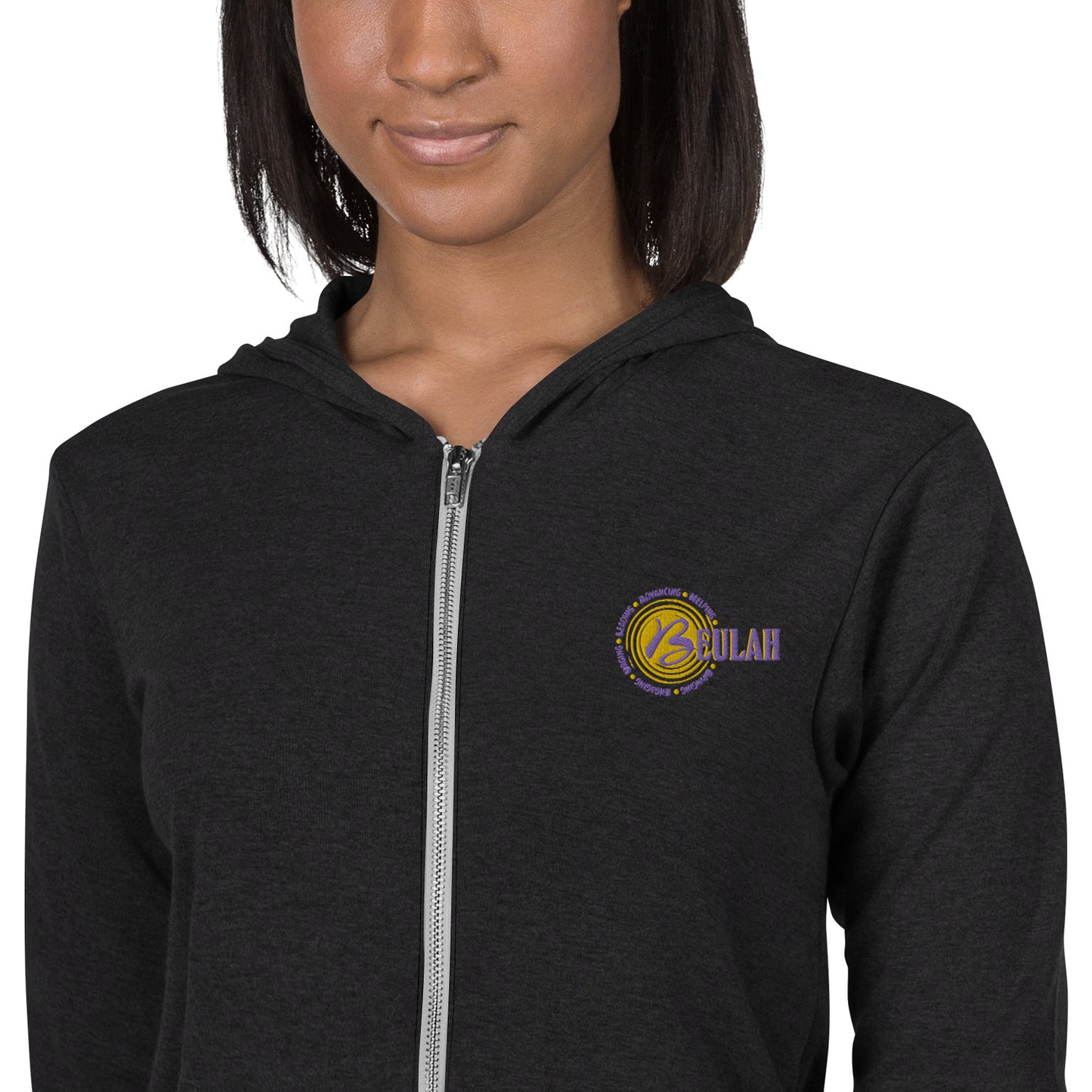 Logo - Lightweight unisex zip hoodie