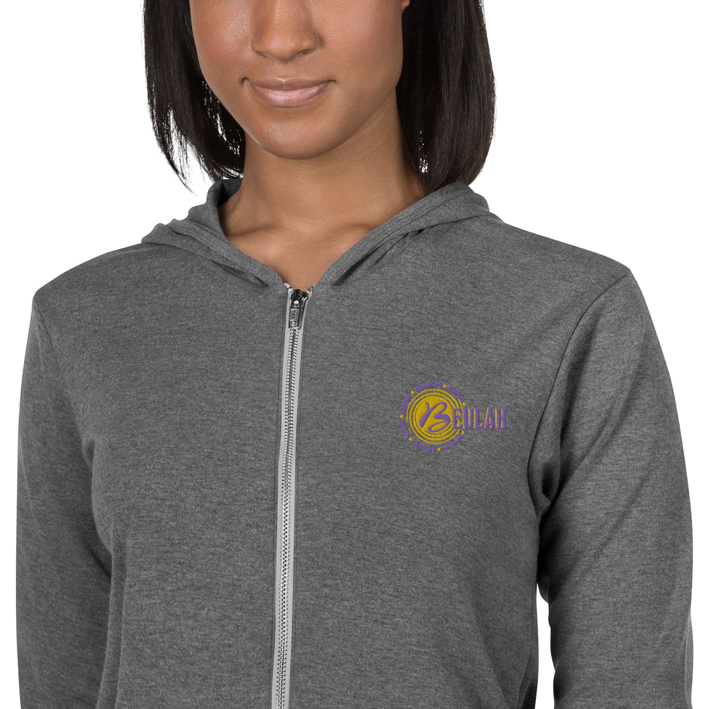 Logo - Lightweight unisex zip hoodie