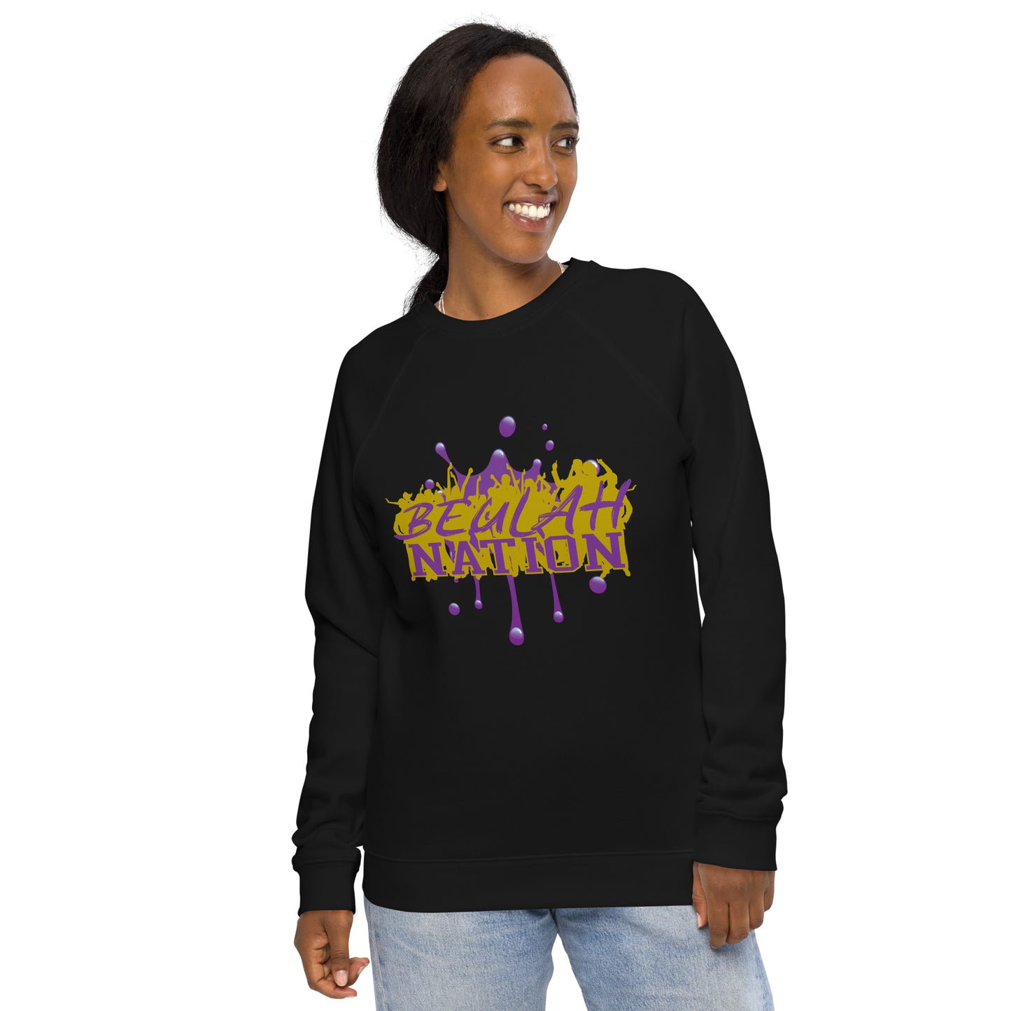 Beulah Nation - Unisex organic raglan sweatshirt