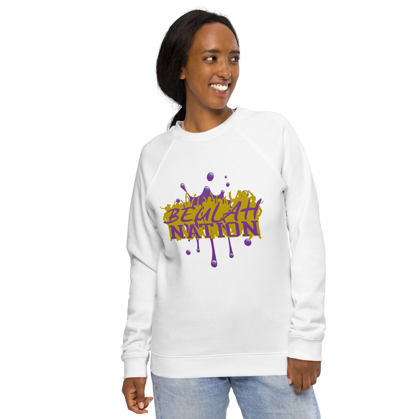 Beulah Nation - Unisex organic raglan sweatshirt